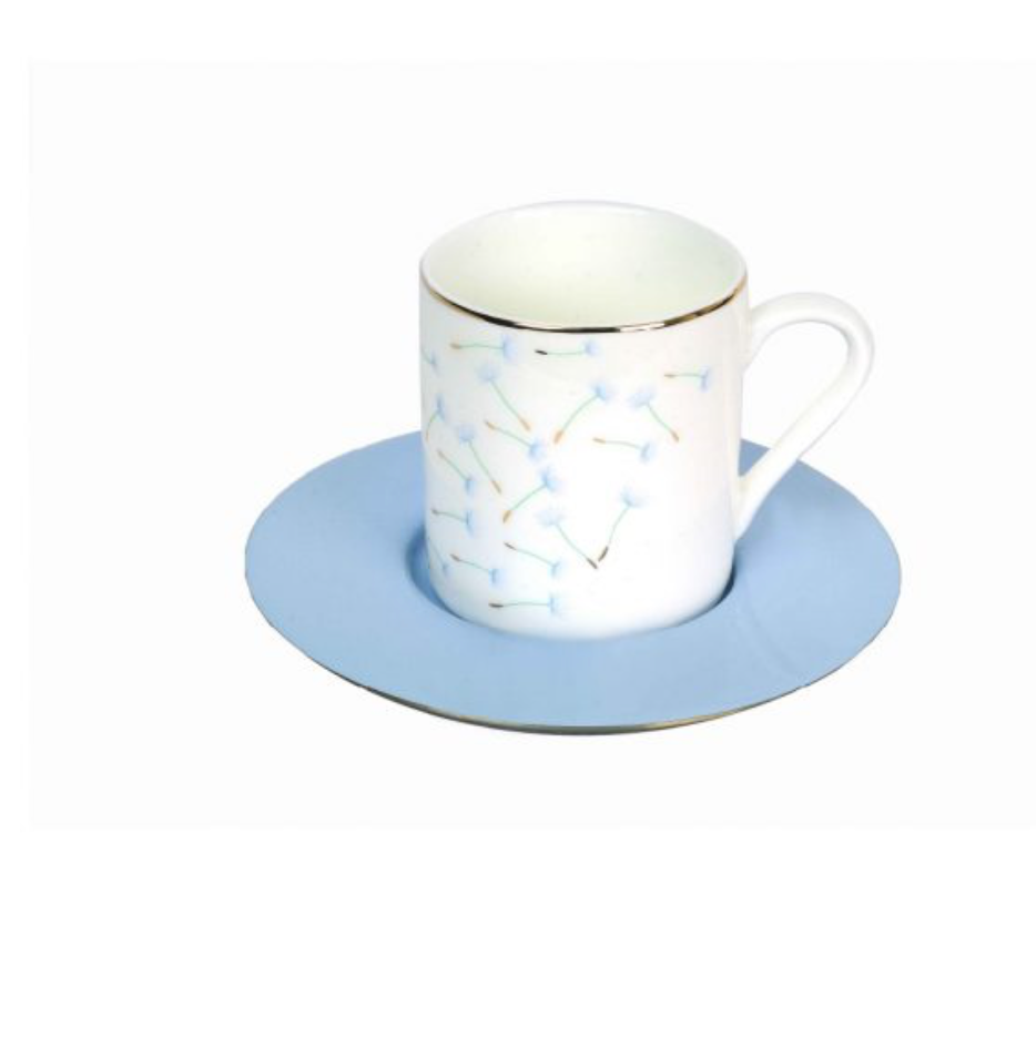 Floral Espresso Cups- Blue